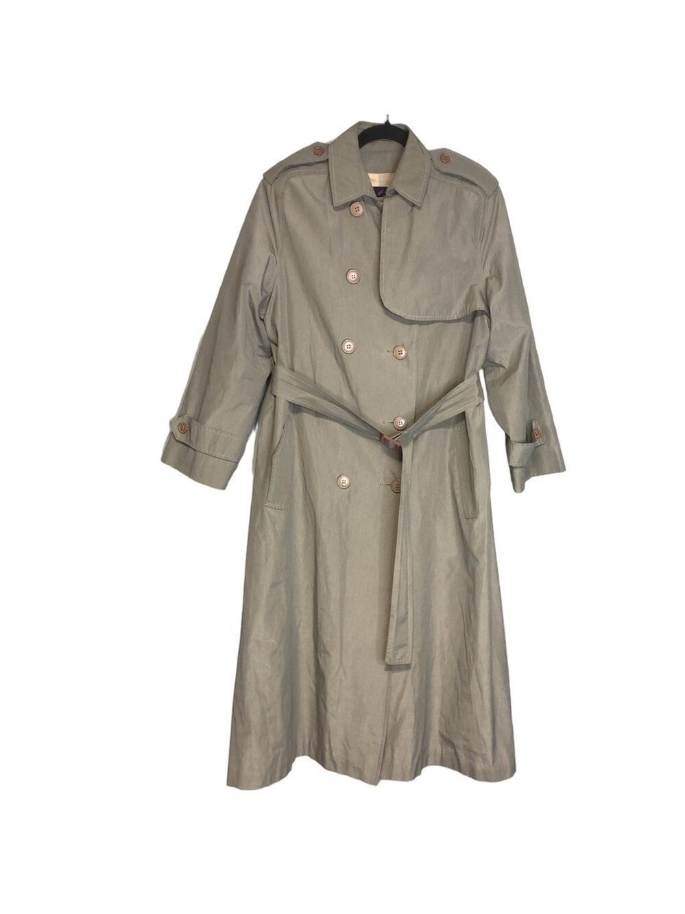 Vintage Daniel Hechter Long Lightweight Classic Belted Trench Coat, size 10